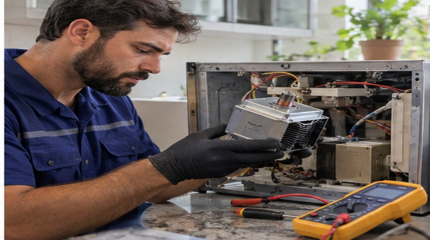 Conserto de micro-ondas em Jundiaí‑SP: troca do magnetron