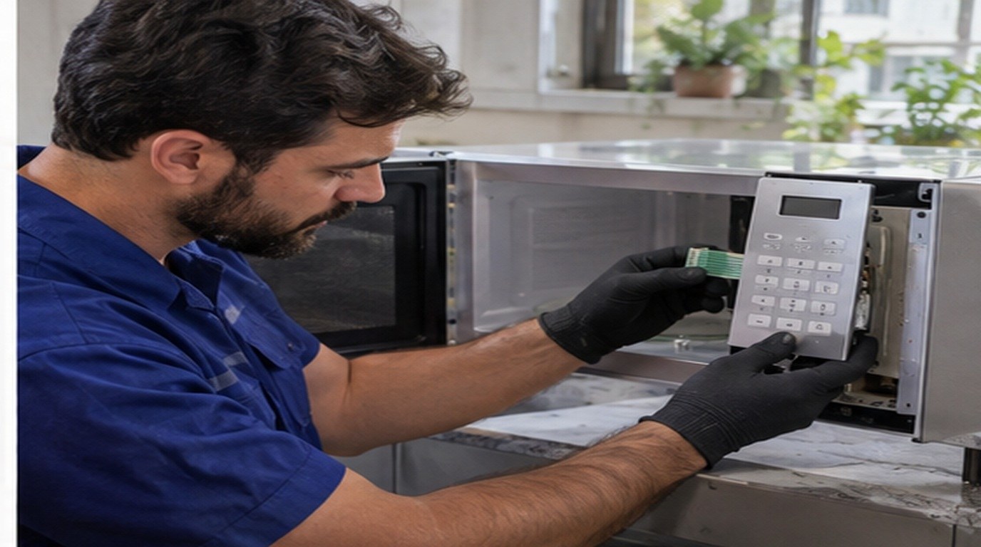 Conserto de micro-ondas em Jundiaí‑SP: troca da membrana e do painel